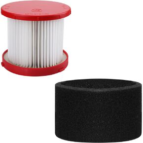 49-90-2015 Sponge Filters & 49-90-1900 HEPA Vacuum Filters Compatible with Milwaukee Cordless M18 2 Gallon 0880-20 & FUEL Packout 0970-20, M12 FUEL 1.6 Gallon 0960-20