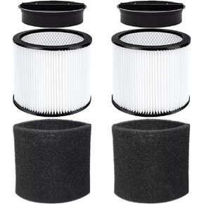 Replacement Filter Compatible with Shop-Vac 90350 90304 90333, fits most Wet/Dry Vacuum 5 Gallon and above, Washable Synthetic Material