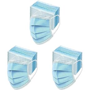 HealthSmart Disposable 3 Layer Face Mask with Ear Loops for Single Use, 50 Count (Pack of 1)