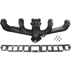 TRQ Exhaust Manifold & Gasket Kit Set Compatible with Jeep Wrangler Cherokee Wagoneer 4.2L