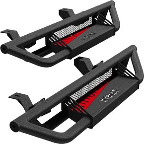 Running Boards Compatible with 2018-2024 Jeep Wrangler JL 4 Doors, Rocker Bars for Jeep Wrangler JL 2018 2019 2020 2021 2022 2023 2024,6 inch Steel Side Steps Nerf Bars for Jeep JL
