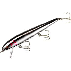 Cotton Cordell Red-Fin Crankbait Bass Fishing Lure, Accessories for Freshwater Fishing and Saltwater Fishing Tackle, 5", 5/8 oz, Chrome Black Back
