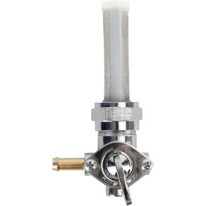 Chrome 22mm Petcock Fuel Valve Left Spigot fits for Harley Davidson FX FLST XL FXR Sportster 883 1000