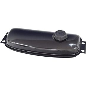 AlveyTech Replacement Fuel Tank with Cap for 150cc-250cc Kandi Go-Karts and Dune Buggies - Metal Gas Storage Tanks with Black Finish, ATV Accessories, Dirt Bikes, 4-Wheeler Mini Bike, Go-Kart Parts