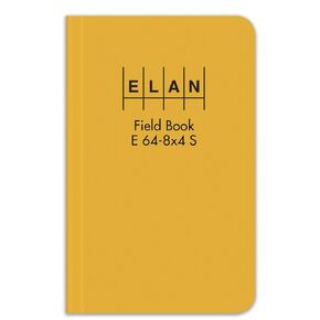 Elan Publishing Company E64-8x4S Sewn Field Surveying Book 4 ⅞ x 7 ¼ Yellow Stiff Cover