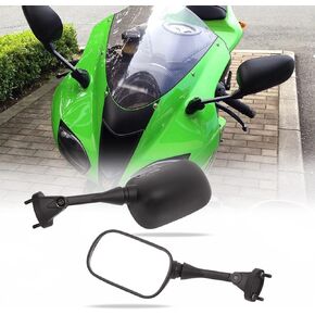 درياميزر دراجة نارية مرايا الرؤية الخلفية الأسود M6 الجانب مرآة الرؤية الخلفية للنينجا ZX6R ZX-6R ZX636 2005-2008 2006 2007 ZX10R 2004-2010