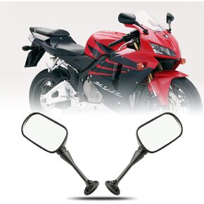 DREAMIZER Motorcycle Rear View Mirror Black Oval Side Mirrors 360 Degree Adjustable Racing Bike Mirrors Compatible with Honda CBR600RR CBR1000RR CBR500R CBR300R CBR250R Suzuki GSXR600 GSX-R750