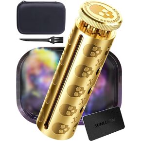 The Za Roller, Za Wheel Roller, 2024 New Pure Copper Joint Roller Machine, Solid Brass Roller, Use with 70 mm Papers, Elegant and Luxurious Tobacco Roller for Men and Women