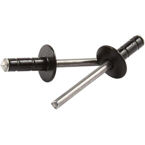 Allstar Performance ALL18091 Black 1/16" to 3/8" Range Multi-Grip Style Medium Head Rivet with Steel Mandrel, (Pack of 250)