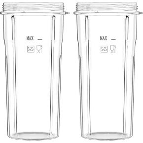 2 * 24oz (2.5 cups) Larger blender Cups Replacement, Compatible with ABULER Smoothie Blender 900W