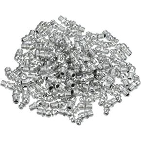 X AUTOHAUX 100 Pcs M6x1 Grease Nipple Fitting Bend 45 Degree Angle Galvanized Steel Grease Zerk Fitting Adapter for Car Truck Automotive Mechanical Lubrication