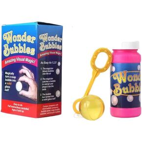 MilesMagic Magician’s Wonder Bubbles Gimmick | Visually Turn Soap Bubble Into Solid Glass Ball Illusion | for Real Close Up Street or Stage Magic Trick
