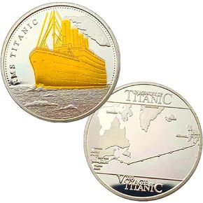 1912 سفينة رحلة RMS-Titanic وعملة خريطة السفر تخليدًا لذكرى الضحايا