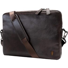 TORRO Laptop Bag – Genuine Leather Messenger Bag Compatible with 13 inch / 14 inch Laptop or MacBook