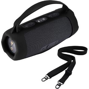 LICHIFIT Silicone Protective Cover Frame Case Skin for JBL Charge 5 Wi-Fi/Charge 5 Bluetooth Speaker Shell Sleeve Hand Bag Shoulder Case Box Accessories