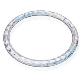 Silver Nose Ring - Dainty 8mm Hoop 20 Gauge Hammered Piercing – Snug 925 Sterlibg Silver Nose Piercings – Body Jewelry Piercing Hoops – Gift Ready Purchase