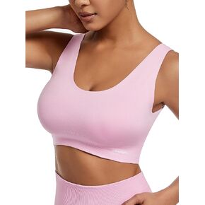 Sports Bra for Women Medium Support Wirefree Seamless Padded Workout Yoga Bra Comfortable Under Outfit Bras