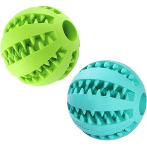 SunGrow 2-Pack Dog Treat Balls, Puzzle Food Interactive Treat Dispensers, Hide Treats Inside, Puppy Treat Dispensers for Training, Small Dog Enrichment Balls for Boredom, Mental Stimulation for Puppy