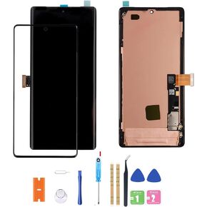 OLED Display Compatible with Google Pixel 7 Pro GE2AE 6.3" inch LCD Screen Display Digitizer Assembly with Frame and Tools(Support Fingerprint)