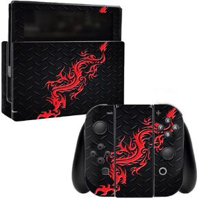 MightySkins Skin Compatible with Nintendo Switch - Red Dragon | Protective, Durable, and Unique Vinyl Decal wrap Cover | Easy to Apply, Remove, and Change Styles | Made in The USA
