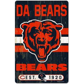 Wincraft NFL Chicago Bears 11x17 Wood Sign, Team Color, One Size