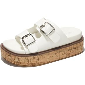 Project Cloud Wedge Sandals for Women, Leather Summer Sandals w/Memory Foam Insole Wedges for women - Platform Sandals w/Straps Women Footwear - Lightweight Womens Sandals (Brisbane)