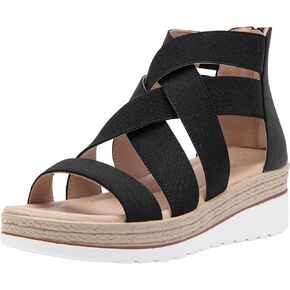Jeossy Women's 866 Platform Sandals,Wedge Sandals,Strappy Sandals,Summer Sandal for Women with Zipper