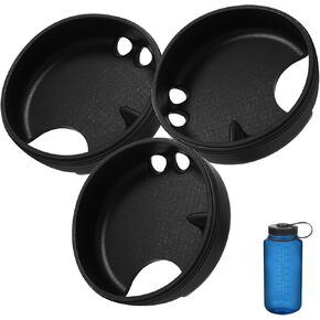 3pcs Silicone Splashguard for Nalgene, Wide Mouth Lid with Drinking Spout and Ventilation Holes for Nalgene Splash Guard 32 oz Wide Mouth Water Bottle Accessories in Kuwait