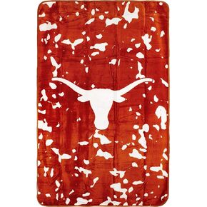 College Covers Everything Comfy Texas Longhorns Soft and Warm Huge Raschel Throw Blanket, 84" x 54"
