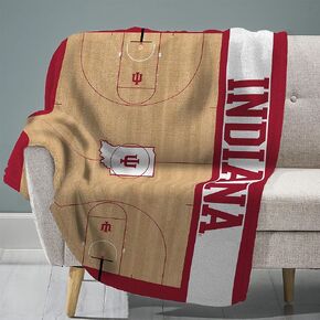 Sleep Squad Indiana Hoosiers Basketball Court 60" x 80" Raschel Throw Blanket – A Collegiate Throw