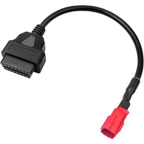 OBD2 Adapter Cable for Moto Guzzi Piaggio Vespa Milan Yamaha Harley Davidson and More, 6 Pin Motorcycle Wiring Adapter Plug Cable