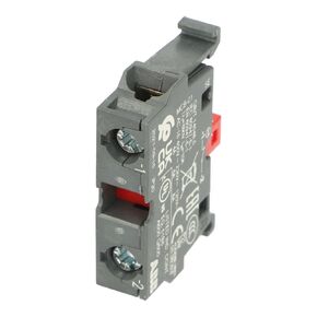 MCB-01 | 1SFA611610R1010 | MCB-01 | ABB Modular Contact Block, 5A, 24VDC, 1NC Contact, Front Fixing, 22MM Switch Standard, Screw CLAMP