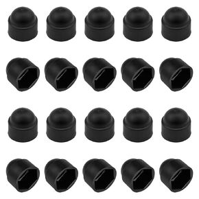 Lovelysp Black Nylon Dome Protection Caps Plastic Hexagon Bolt Nuts Hex Head Bolt Covers Bolt Nut Protection Caps（M8*14）-20PCS