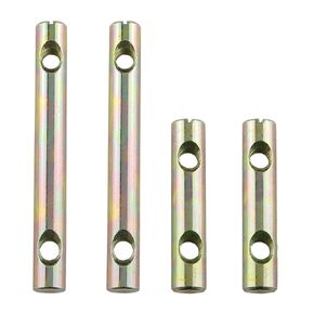 Barrel Nut 4PCS 2 Holes Cylindrical Cross Dowels Slotted Nut for Furniture Beds Headboard Cribs (8x60mm+8x82mm)