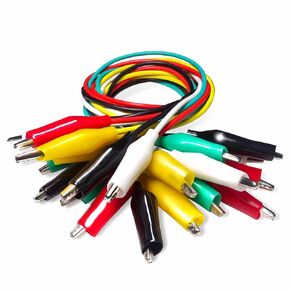 Goupchn 10PCS Alligator Clips Electrical Test Leads Dual Ended Crocodile Clips Jumper Wires for Circuit Connection Electrical Testing 5 Colors