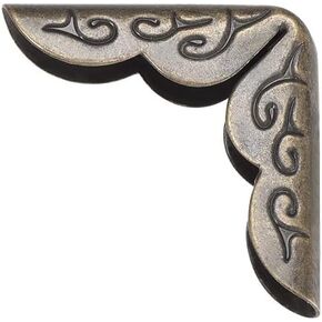 uxcell Metal Book Corner Protectors Edge Cover Guard 21x21x5mm Bronze Tone 100pcs