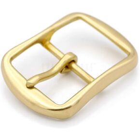 CRAFTMEMORE Solid Brass Belt Buckle 1.5 Inch Single Prong Square Belt Buckle for Replacement, DIY Leather Craft SCBB