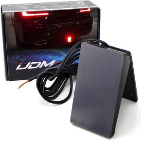 iJDMTOY Universal Fit Smoked Lens 15-LED المصد الخلفي الناشر مجموعة مصابيح الضباب الخلفية مع ميزة الفرامل القوية بنمط F1 ودعامة تثبيت إضافية قابلة للتعديل لسيارة الدفع الرباعي