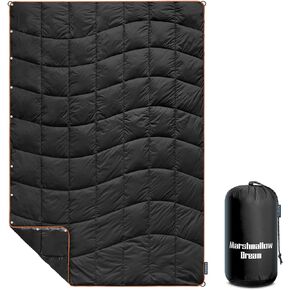 Camping Blanket, Packable Puffy Blanket Down Alternative Blanket Lightweight Windproof Resistant for Outdoors,Hiking, Backpacking,Beach,Car,Picnic,Stadium