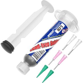 BEEYUIHF Solder Paste, Electronic Soldering Paste with Flux, Sn64 Bi35 Ag1 Lead-free SMD Solder Paste for PCB IC SMD LED BGA QFN SMT electronics (1.23oz/35g)