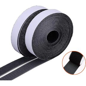 Hook and Loop Strips with Strong Adhesive Backing, 33 feet Long * 1 inch Wide, can be Used to Fasten Curtains, car Seats, tablecloths, Firmly in Place, can be Cut to Any Shape.