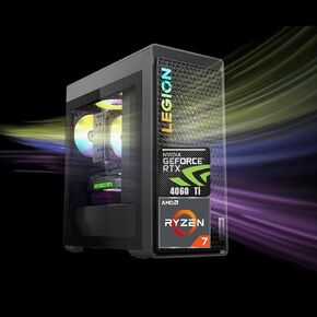 Lenovo Legion T5 Ultimate Gaming Tower Desktop, AMD Ryzen 7 7700X, NVIDIA GeForce RTX 4060 Ti, 16GB DDR5 RAM, 1TB PCIe SSD, RJ-45, HDMI, DisplayPort, Wi-Fi 6, Wired KB&Mouse, Windows 11 Home