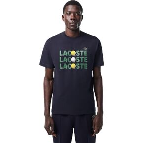 Lacoste Men's Short Sleeve Classic Fit Tee Shirt W Graphic on Front