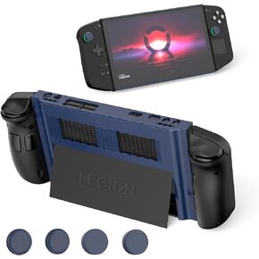 TUDIOW Protective Case for Lenovo Legion Go Gaming Handheld 2023, Shock-Absorption Anti-Scratch Non-Slip PC Protective Cover with4 Thumb Grip Caps for Lenovo Legion Go 8.8'' Accessories (Black)