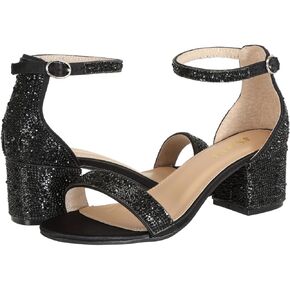 J's.o.l.e Women's Fashion Ankle Strap Rhinestone Block Heeled Sandals Party Evening Prom Bridal Shoes