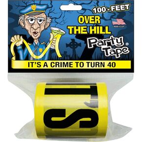Over The Hill, It's A Crime to Turn 40 - Birthday Caution Tape 100 Feet!