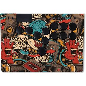 MightySkins Skin Compatible with Razer Kitsune - Orange Hip Hop | Protective, Durable, and Unique Vinyl Decal wrap Cover | Easy to Apply & Change Styles | Made in The USA