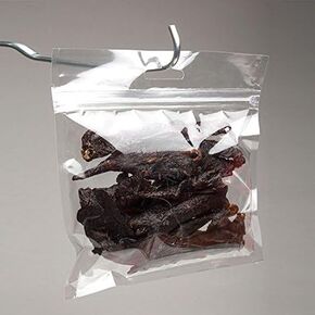 ClearBags 4 x 4 Clear Hanging Zip Barrier Bags | Reclosable Zipper Bag With Hang Hole and Tear Notches | Great For Organization, Storage, and Snacks | HZB44A Pack of 100