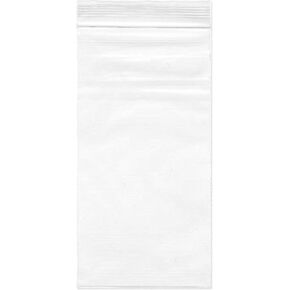 2.4 Mil Heavy Duty Plastic Reclosable Zipper Bags Shipping Bags Poly Bag Storage Bags Dispenser Bag 3 x 7 Inch (8X18cm) Pack of 100