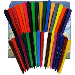 Triangular Crayons No Dirty-Hand Crayons - 36 Colors Washable Plastic Safety and Non-Toxic Crayons for Kids, Coloring Art Supplies